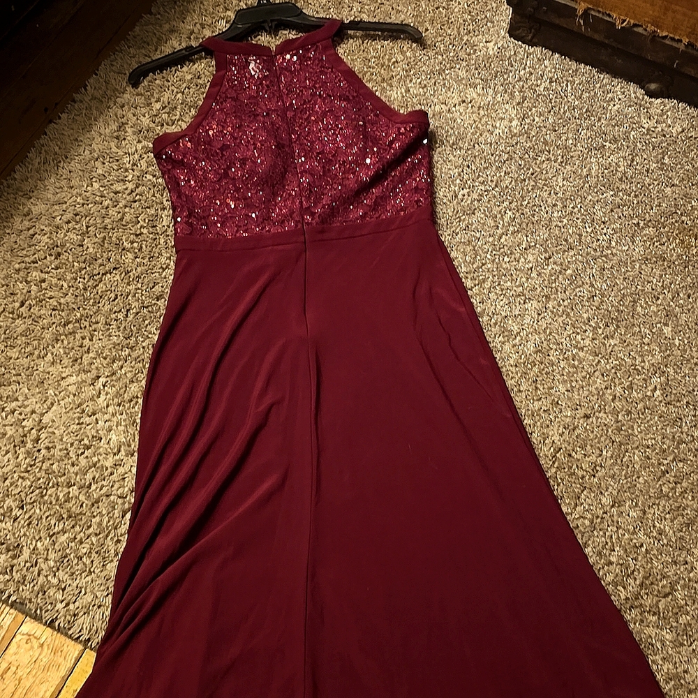 Wine red formal dress